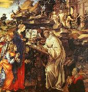 Filippino Lippi The Vision of St.Bernard oil on canvas